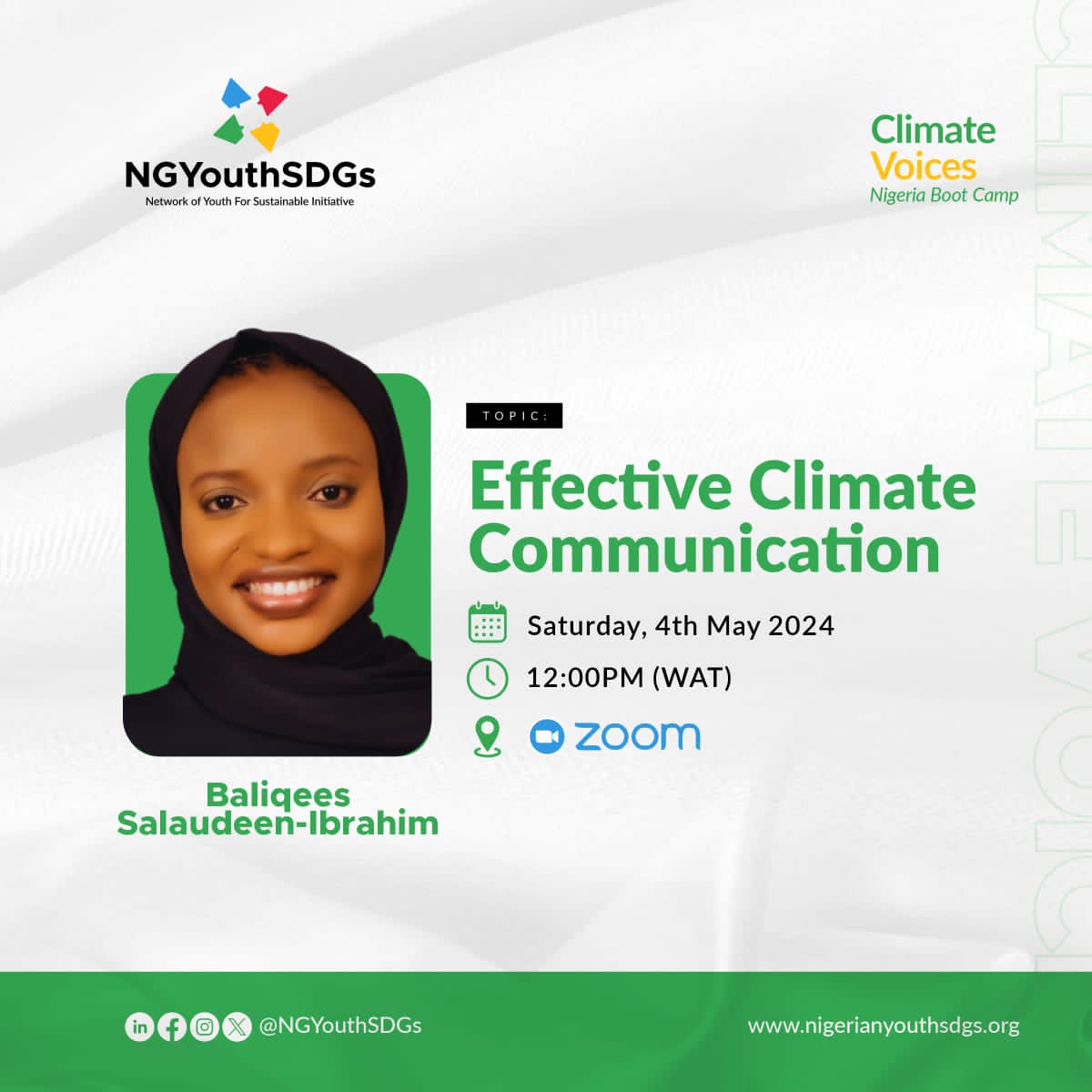 Youths are the biggest drivers of change, Paul Eweola highlight importance of youth in climate change in another sessions of CVN bootcamp while Baliqees Salaudeen drove us through effective climate communication. Both speakers were amazing and resourceful. #ClimateVoicesNG