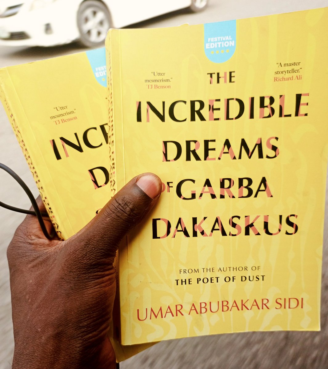 Want just a sip out of the cup of @UmarSidi11's incredible offering “The Incredible Dreams of Garba Dakaskus”, incredibly coming soon via @masobebooks June 10th, 2024 in stores nationwide: @SpineandLabel @adamspagesabuja @Rovingheights Tune in @KabaFest youtube.com/live/T6ET-ZS9x…