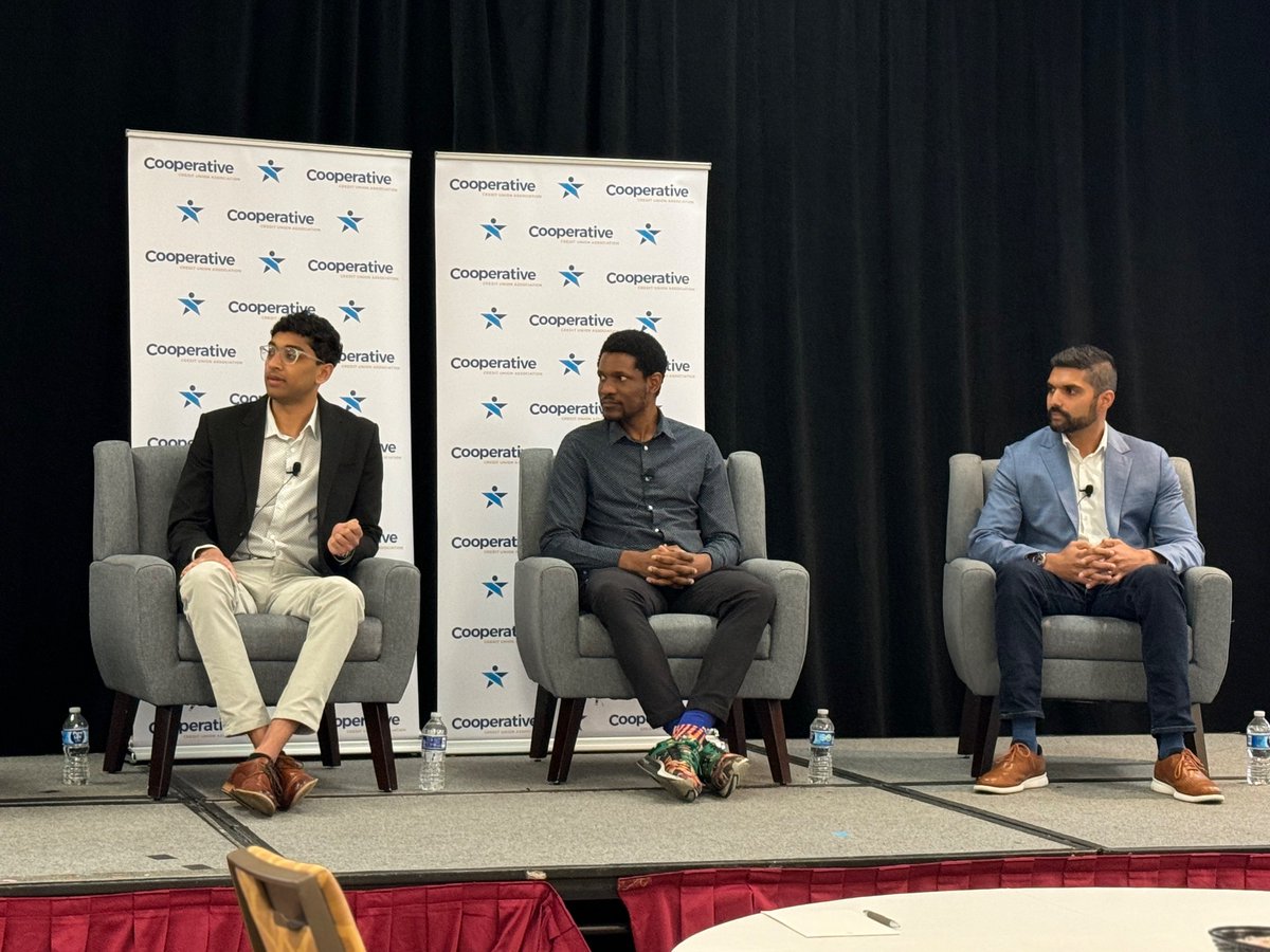 We have four #fintechleaders from @JanuseaInc, Casap, Salus, and Glide on stage engaging in a #paneldiscussion highlighting collaboration and the lessons learned from their partnerships with #creditunions. #ACCELERATE24