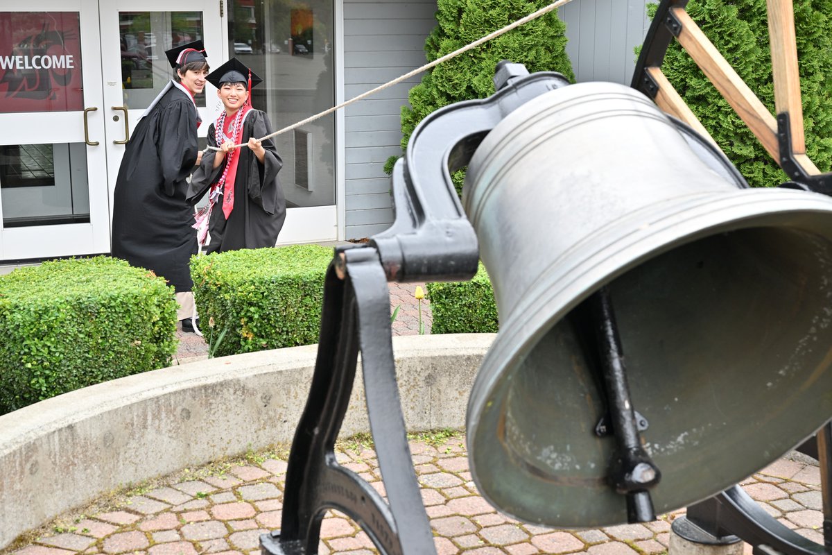 Congratulations to all the new grads joining the Coug alumni family today! New Coug grads are invited to the Lewis Alumni Centre today from 10:00 a.m.-6:00 p.m. to ring the Victory Bell to celebrate their personal victory of graduating from WSU! #GoCougs #CougGrad
