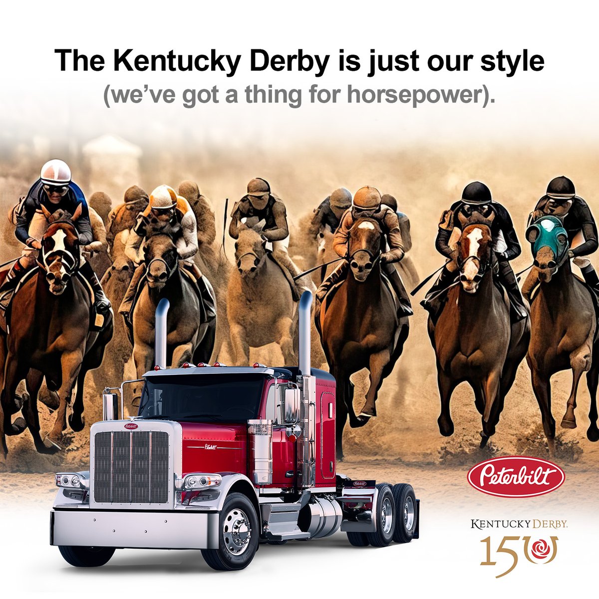 It's Derby Day! Whether you're at Churchill Downs or hitting the road in a Peterbilt, it's a day for champions. #KentuckyDerby #KyDerby #Peterbilt #PeterbiltPride #Model589