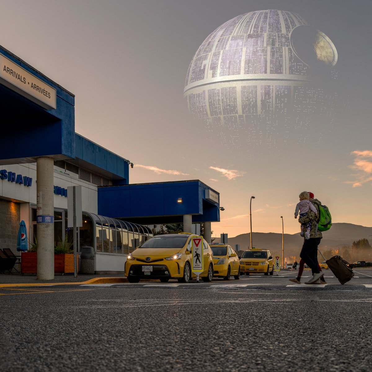 Happy Star Wars Day from Nanaimo Airport! 🚀✨

Don't worry, the Death Star won't disrupt your flights! Our X-wing pilots are ready to escort you safely to your destination.