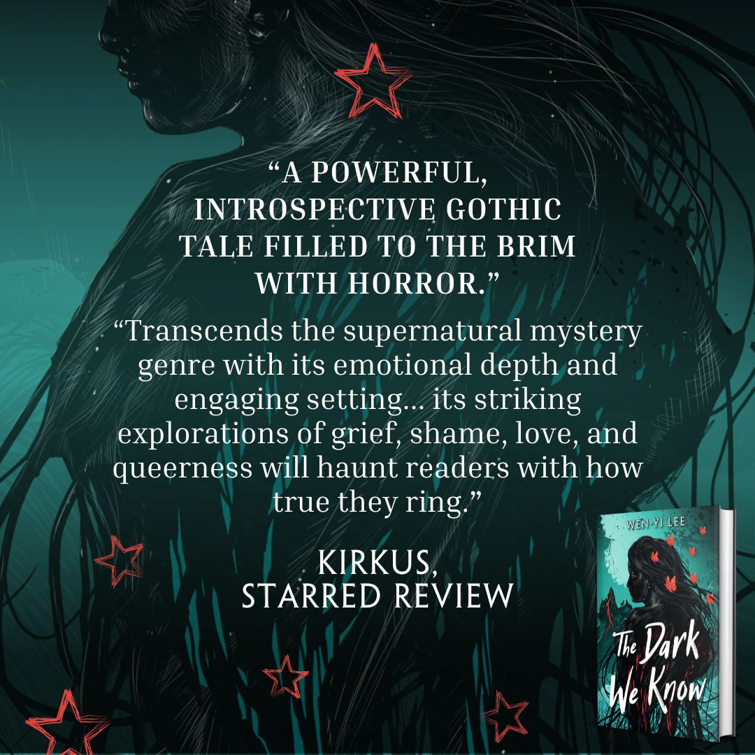 ⭐️THE DARK WE KNOW has its first trade review & it's a star from kirkus!!! it often feels difficult (& vulnerable🤡) to sell a quieter book that's half about reconciling your own ghosts, so it means a lot to me that the introspection was highlighted twice in this review🥲