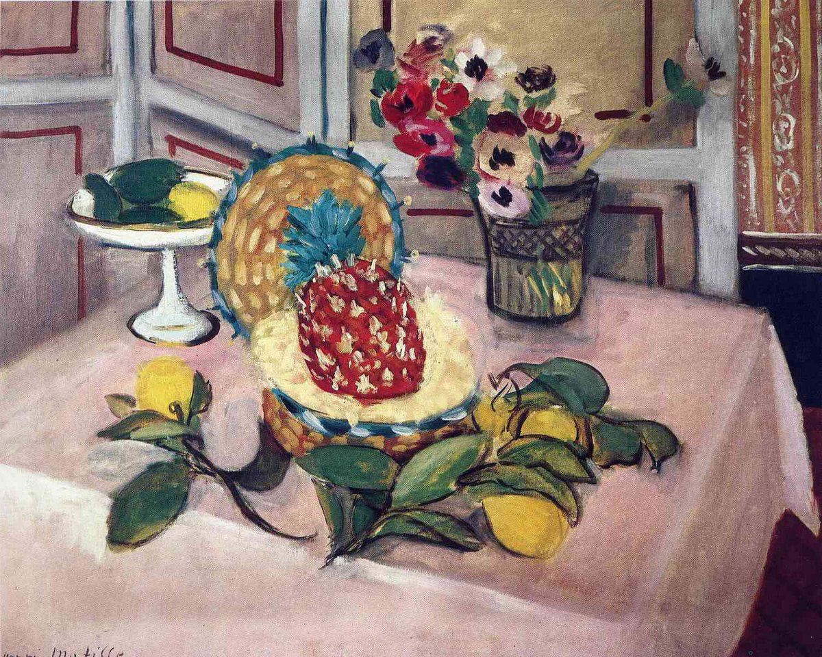 Still Life with Pineapples, 1940 Get more Matisse 🍒 linktr.ee/matisse_artbot