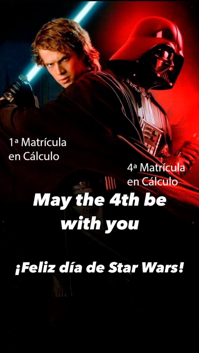 Hoy, 4 de Mayo, es el día de Star Wars.
¡Que la fuerza os acompañe!