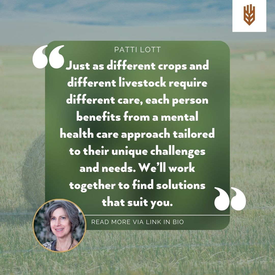 Meet Patti Lott 👩‍🌾 , an AgKnow Therapist Network member, Counsellor and Therapist based in Rocky View County, Alberta. Read more: agknow.ca/resource-libra… #FarmMentalHealth #Farmer #Counsellor #Alberta