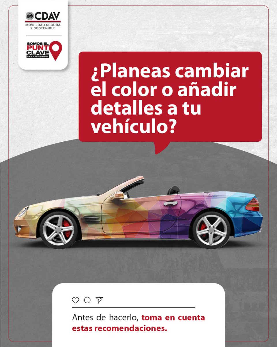 CDAVCali's tweet image. 🤔🚘¿Quieres cambiar el color de tu vehículo sin problemas legales? En el CDAV te enseñamos los trámites para evitar sanciones y mantener tu movilidad sin interrupciones. ¡Descúbrelo aquí en #ElPuntoClave!
📱Conoce más en: serviciosdetransito.com/requisitos-par…