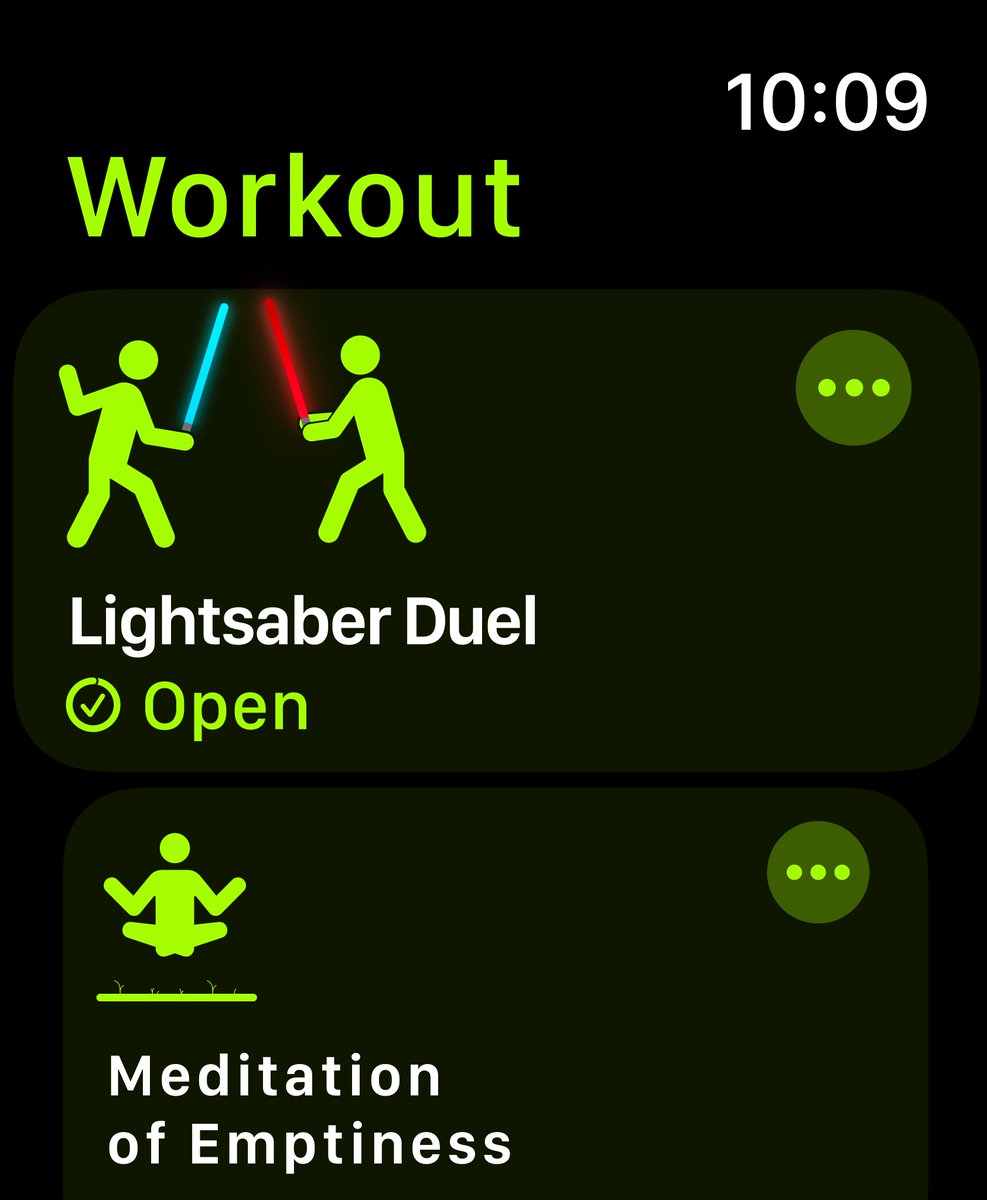 Lesser known Apple Watch Workouts: Lightsaber Duel #MayThe4th