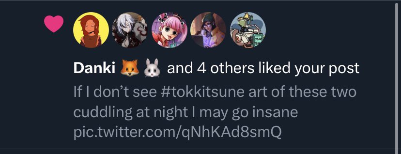 the best tokkitsune artist liked my post…i am so sorry you had to see this LOL