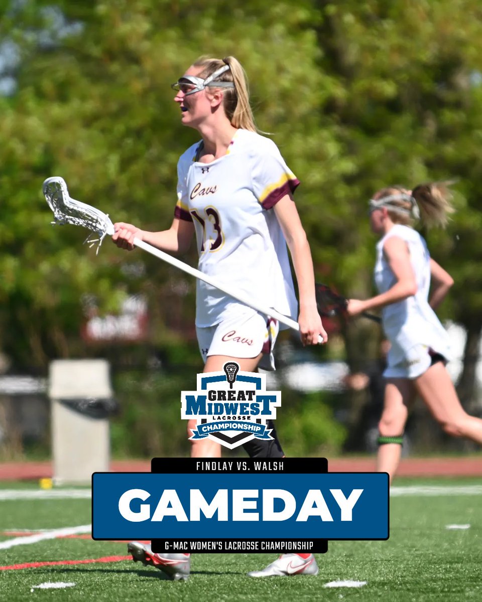 Great Midwest Women's Lacrosse Championship 🏆 Findlay vs. Walsh ⏰ 11 A.M. ET 📍North Canton, OH 📺 greatmidwestdigitalnetwork.com