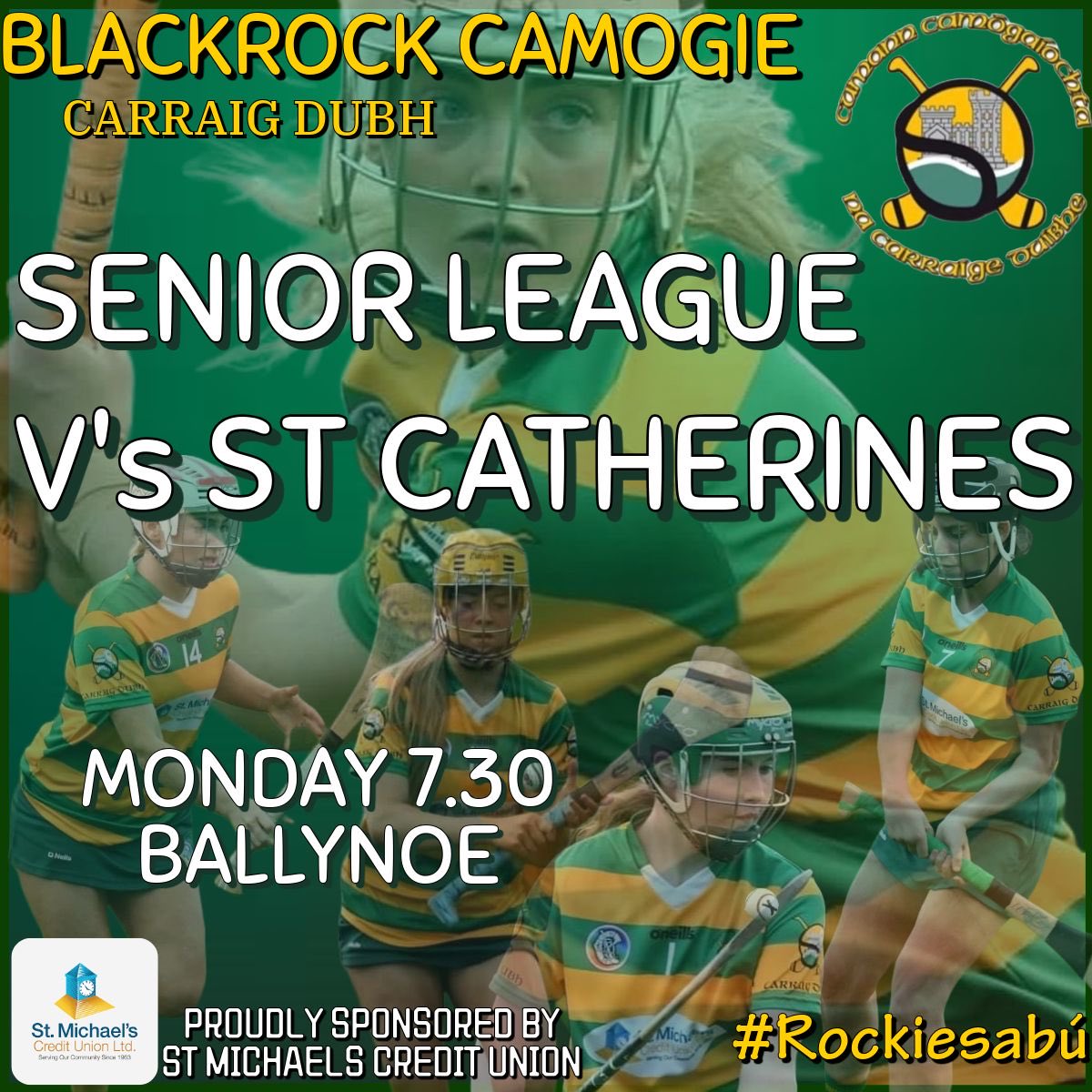 Our Senior team head to Ballynoe on Monday night to play St.Catherines in Round 4 of the league.Throw in 7.30pm.
Come out & show your support for the girls.💚💛