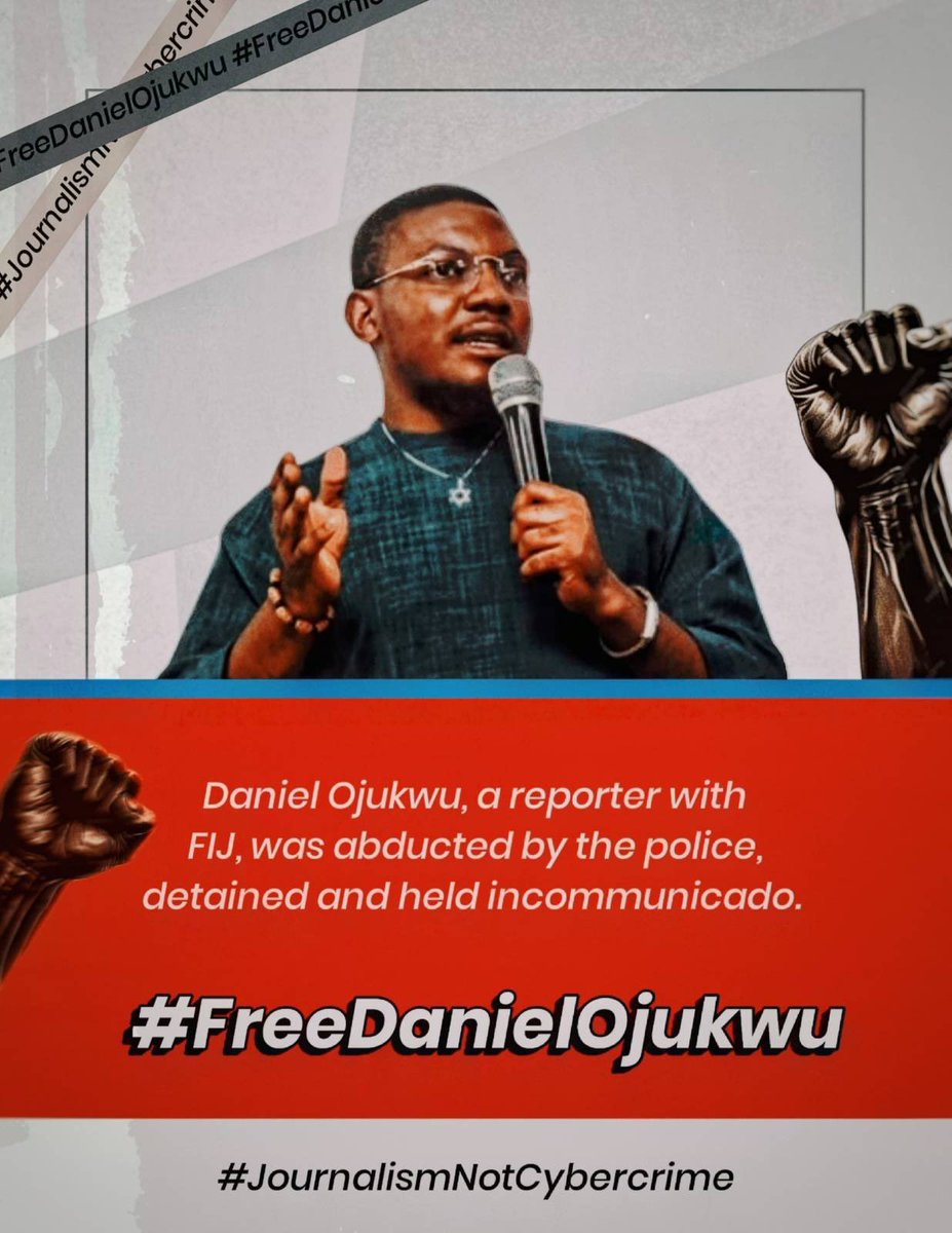 Ojukwu Daniel @Mazi_OJD is not a criminal and should not be treated as one. Abducting him on “IGP’s order’ is illegal and should be frowned upon by a responsible government. #FreeDanielOjukwu #freedaniel