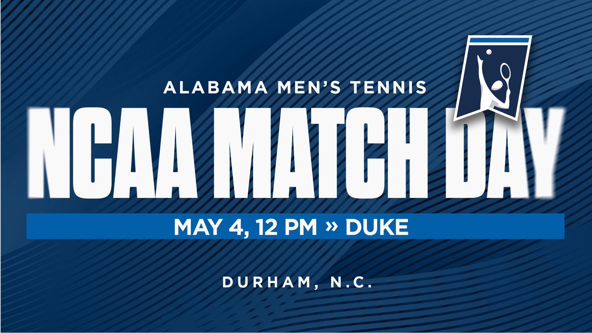 Round Two😤 🆚Duke 🕚12 pm CT 📍Durham, N.C. 🏟Ambler Tennis Stadium 📺web.playsight.com/facility/duke-… 📈sidearmstats.com/duke/mten/ 🎟goduke.evenue.net/cgi-bin/ncomme… #RollTide