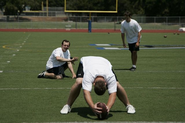 Snapper Holder Kicker demo Ray Guy Kicking Camps