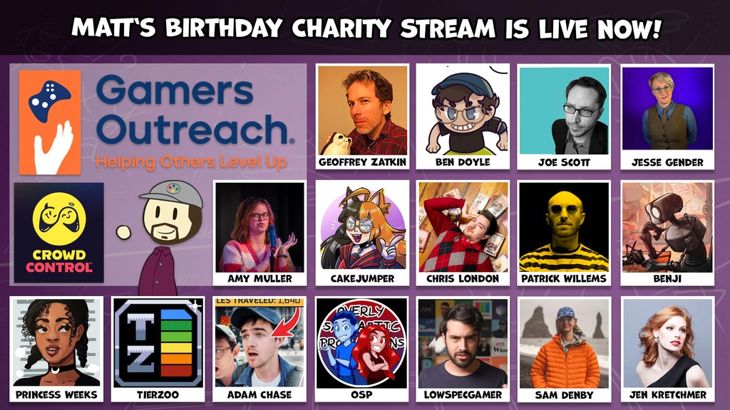 🎂 Matt's Birthday Bash is LIVE NOW! -  bit.ly/ECtwitch

Where you can hang out with our amazing guests and donate to @GamersOutreach . HELPING or HINDERING Matt's Jedi-themed run-through of Elden Ring using @CrowdControl ! 

#Maythe4th #Gaming @EmperorMSK @WhatWillIPlay