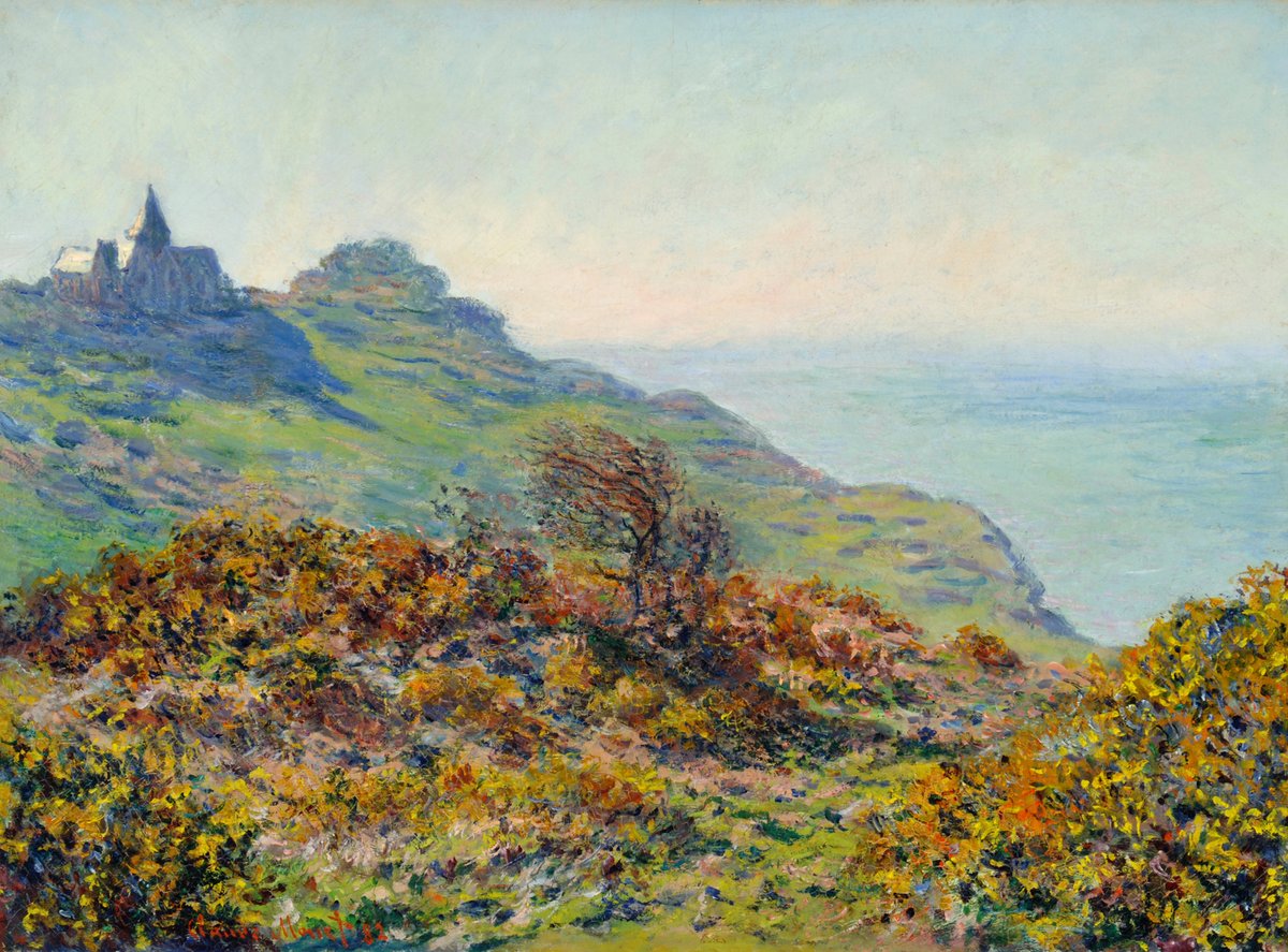 The Church at Varengeville and the Gorge of Les Moutiers 1882 linktr.ee/monet_artbot