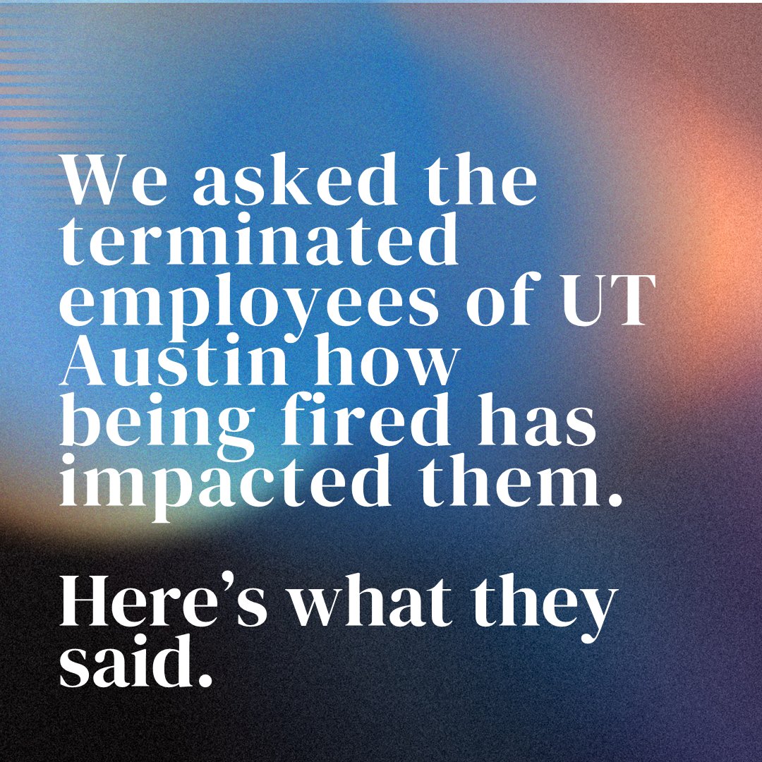 Last month, @UTAustin terminated more than 60 faculty and staff members who previously worked in positions related to Diversity, Equity, and Inclusion programming but had been reassigned to non DEI roles in compliance with SB 17. Today, we share their stories. #UT60 #NotOurUT