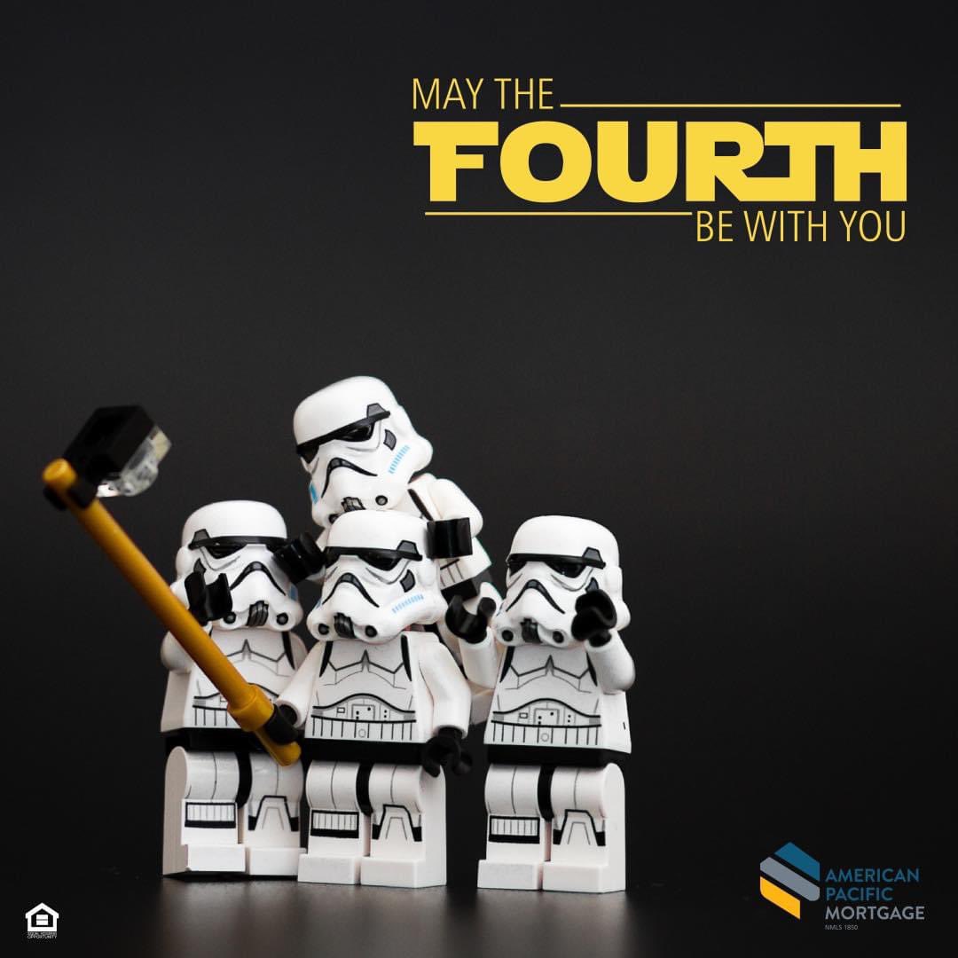 ✨May The Fourth Be With You!✨

#homebuyer #homesweethome #loanofficer #mortgage #apm #APMortgage #americanpacificmortgage #houses #loan #mortgagematters #loans #house #apmlending #experiencematters #home #loanofficers #mortgages #starwars #starwarsday