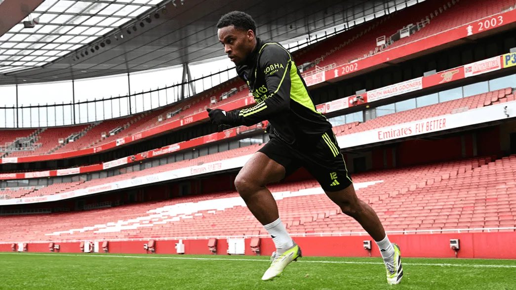 Jurriën Timber partook in Arsenal’s warm down at the Emirates following the 3-0 victory over Bournemouth earlier today.🏃✅