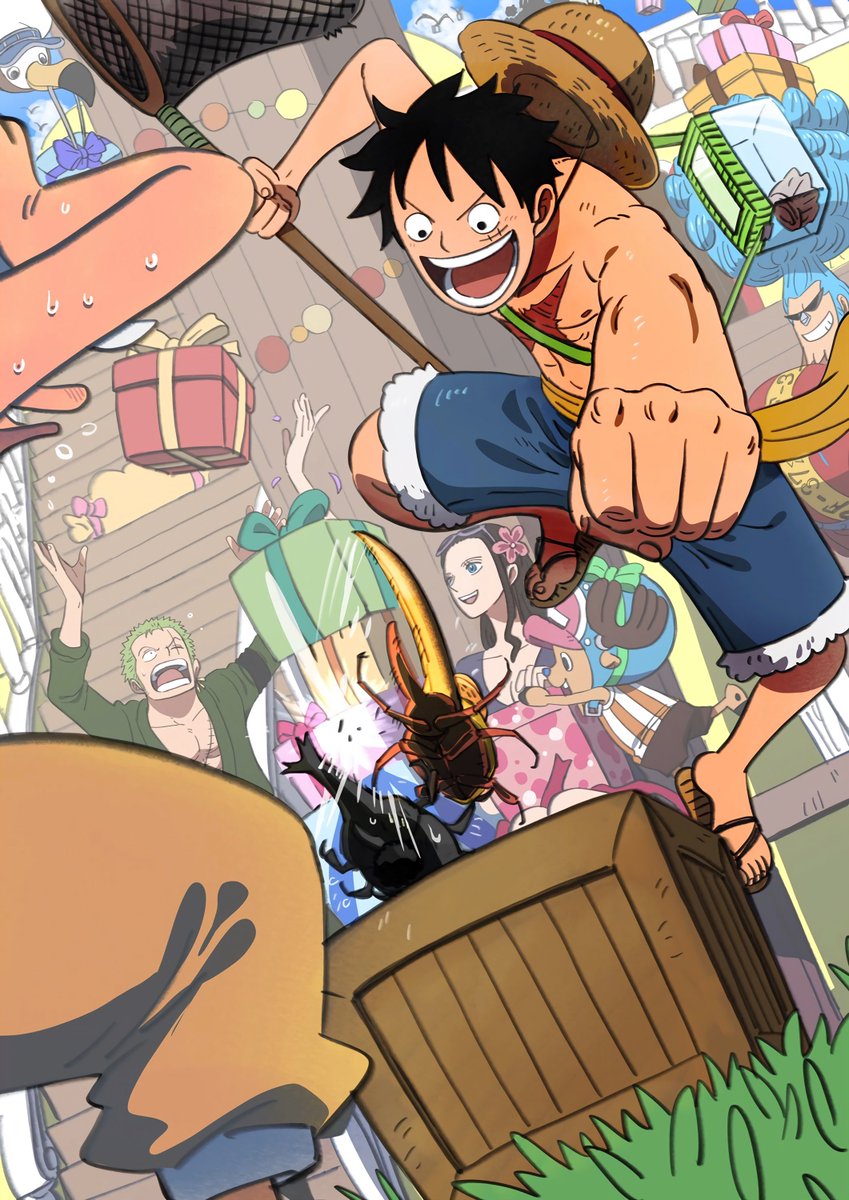 Official illustration for Luffy's birthday !