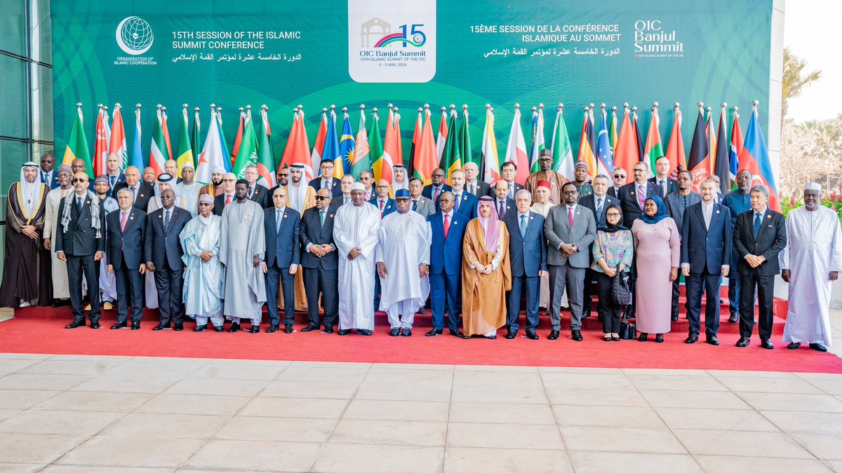 SalahJama's tweet photo. At the 15th Session of the Islamic Summit Conference in #Banjul, the Gambia for the heads of state and government under the theme of "Enhancing Unity and Solidarity Through Dialogue for Sustainable Development." @OIC_OCI
#OICBanjulSummit https://t.co/QtmZ3fDK77