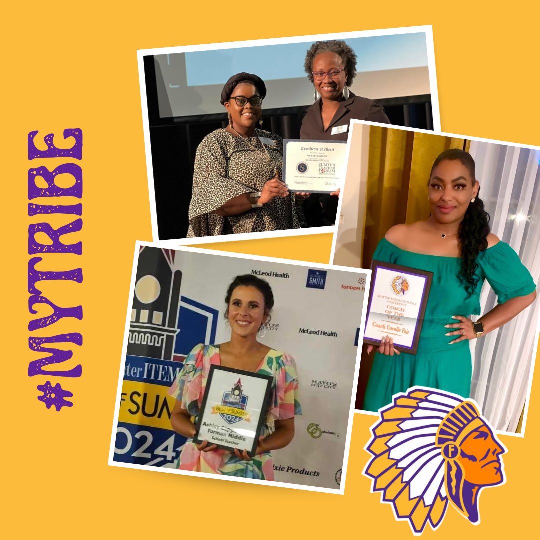 Reflecting on an Exceptional April for <a href="/FurmanMSchool/">Furman Middle School</a> ! 

A Shirley Tomlin Award winner and  finalist for <a href="/SumterSCSchools/">Sumter School Dist.</a> Teacher of the Year, Best Teacher in the Best of Sumter contest, AND the SSD Middle School Conference Coach of the Year. #inspirationalteachers #mytribe