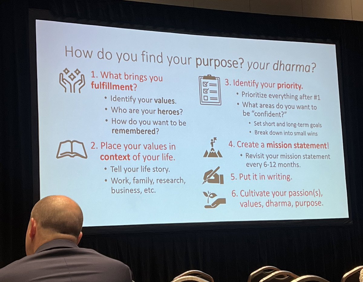 Really loved this talk by @drphil_urology. As the end of residency approaches I reflect a lot about the importance of the big “why” in keeping us going and growing beyond the safety of training. Lots to journal about on the plane home! #YoungUro #AUA24 @AmerUrological