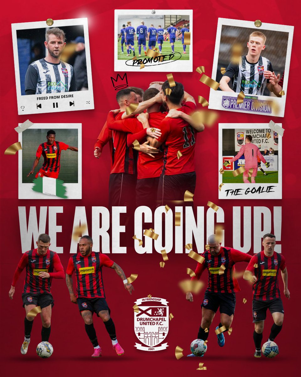 Full Time at James McGrory, we are going up say we are going up!!!!

#MonTheDrum ⚫️🔴🥁 #Promoted