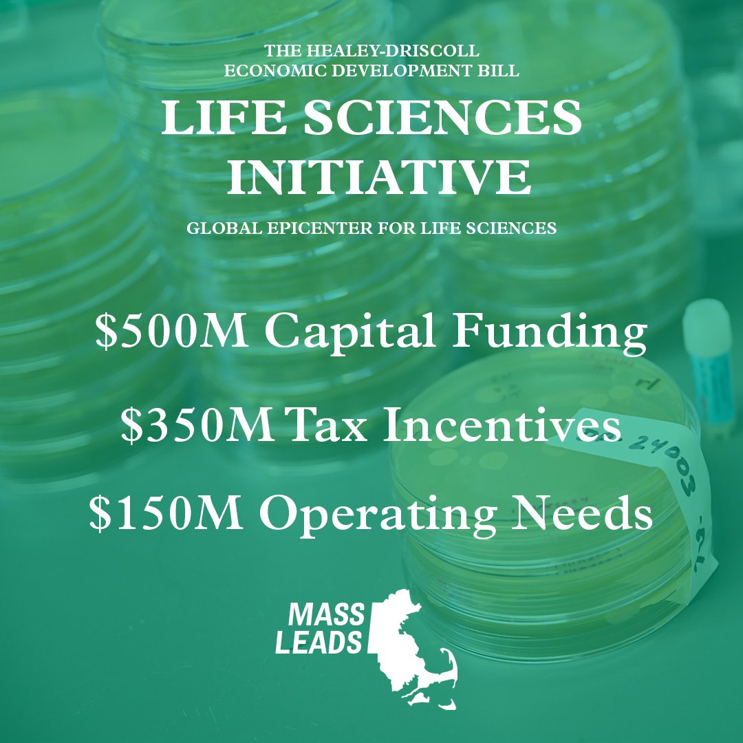 We're the global epicenter for life sciences because we’re home to leaders in all parts of the ecosystem. To maintain our lead, we’re reauthorizing a new life sciences era with the #MassLeadsAct, fueling discoveries and expanding opportunities in this key sector.