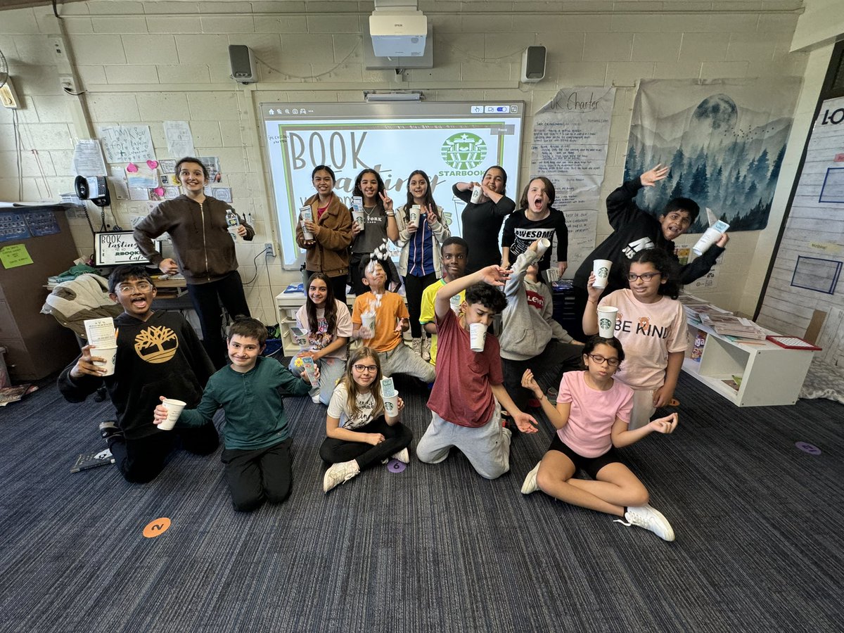 Fantasy Book clubs book tasting! Students were able to choose what books they would like to read for their last book club in 5th grade! The starbooks theme was super cute! 📚☕️