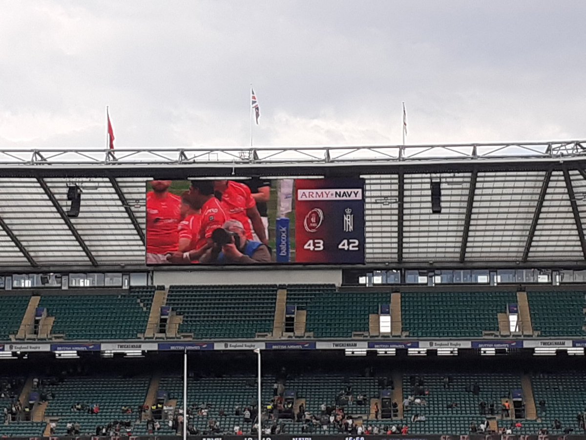 #armyvnavy. That was an amazing game of rugby. Well done to Army to win in last minute