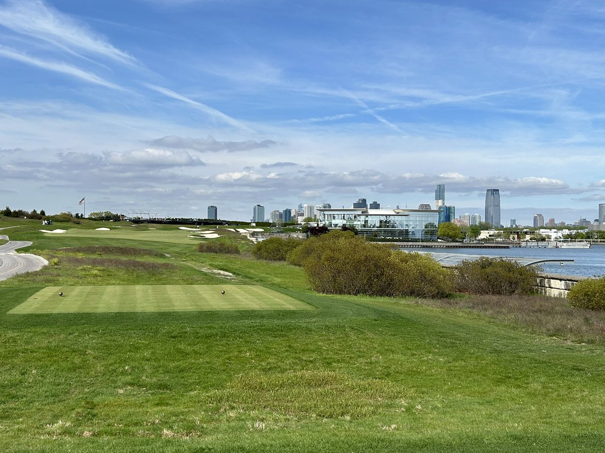 Some photos from Liberty National yesterday. Turned into a gorgeous day! Course is in great shape and will surely test the best female players in the world in two weeks! @MizuhoLPGA