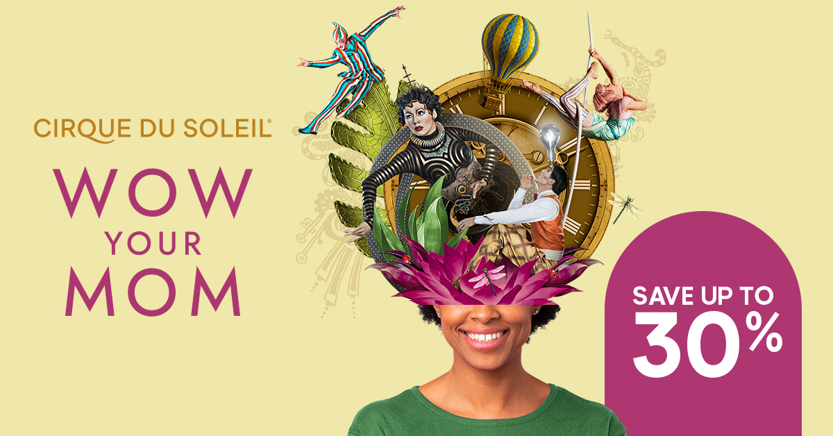 Save up to 30% this Mother's Day. Secure your seats for @Cirque du Soleil OVO at Scope Arena on June 13-16 and give her an experience that will make her say 'Wow!'🌟 Offer ends May 12 at 10pm ➡️ bit.ly/3JInMgq