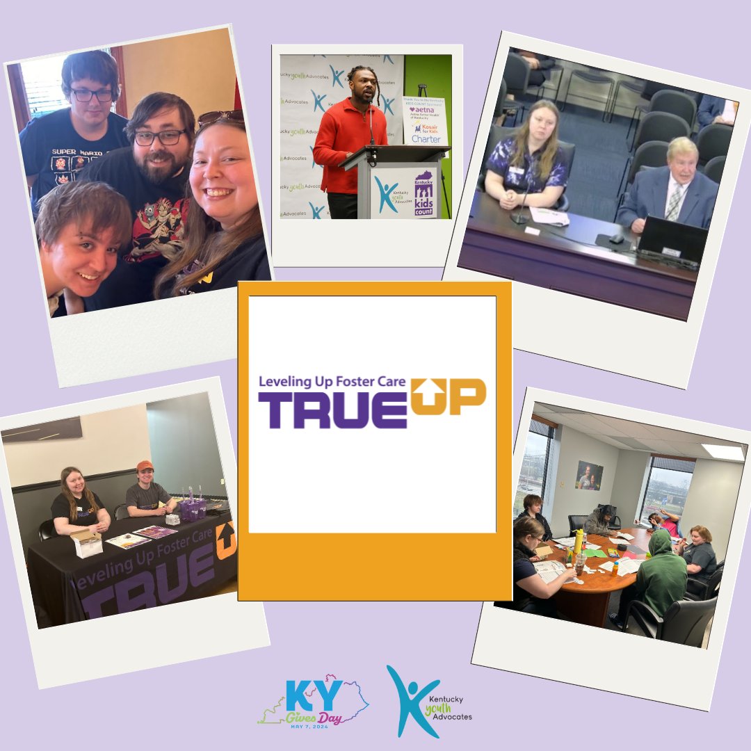 Join us for #KYGivesDay24 by supporting @TrueUpKY, a @KYYouth initiative that empowers young people w/ a #fostercare experience. Check out True Up in action: trueupky.org #FosterCareMonth

A gift to KYA supports our work w/ #FosterYouth alumni: bit.ly/4bl5PjQ