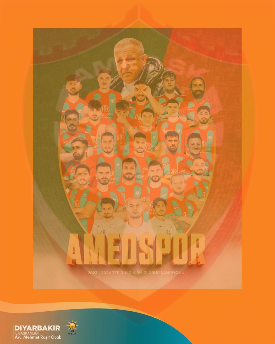 ❤️💚ŞAMPİYON AMEDSPOR🏆 Şehrimizdeki sporun gücünü ve bütünleştirici etkisini simgeleyen TFF 2. Lig Şampiyonluğunu Kadim Şehrimize armağan eden Amed Sportif Faaliyetler Kulübümüzü, futbolcularımızı, teknik heyetimizi, yöneticilerimizi ve en önemlisi muazzam desteği ile 12.