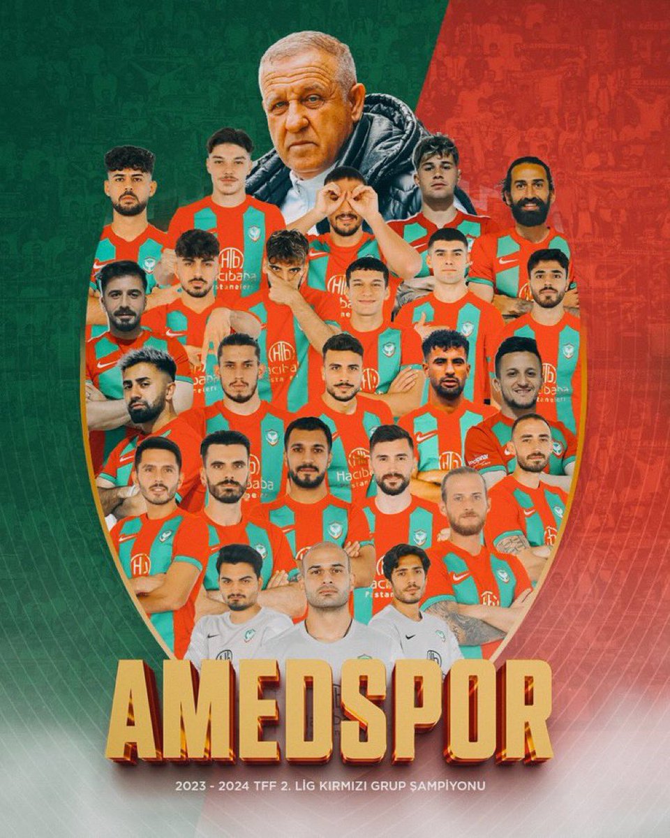 Gurur duyuyoruz @amedskofficial 🏆

Ortaya koydukları mücadeleyle TFF 2. Lig Kırmızı Grup Şampiyonu olan Amedspor’u yürekten tebrik ediyor, 1. Lig’de başarılar diliyorum. 

 #ŞampiyonAmedspor