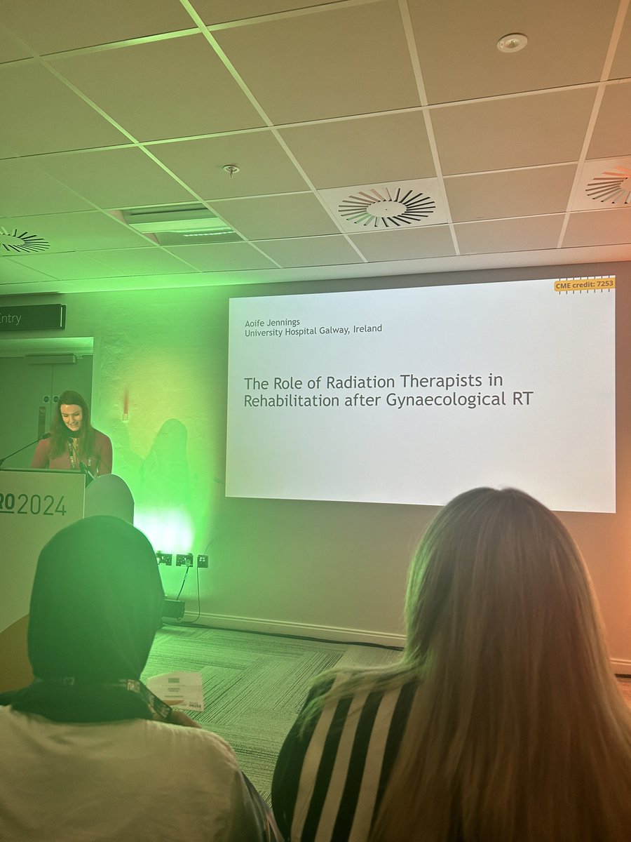 Rehabilitation after gynaecological radiotherapy presented by Aoife Nolan. Asked patients what their psychosexual feelings were after treatment. Themes included no desire, fear, communication. #ESTRO24