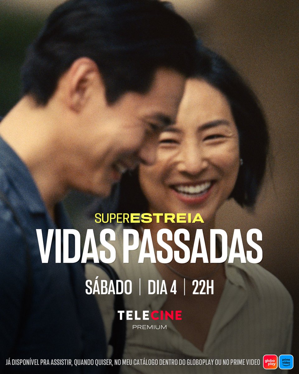 Celine Song fazendo DOER onde estava curado. 🥲
Vidas Passadas
📺Premium - hoje, às 22h
📱 E no meu catálogo dentro do Globoplay, Prime Video ou no app da sua operadora de TV.