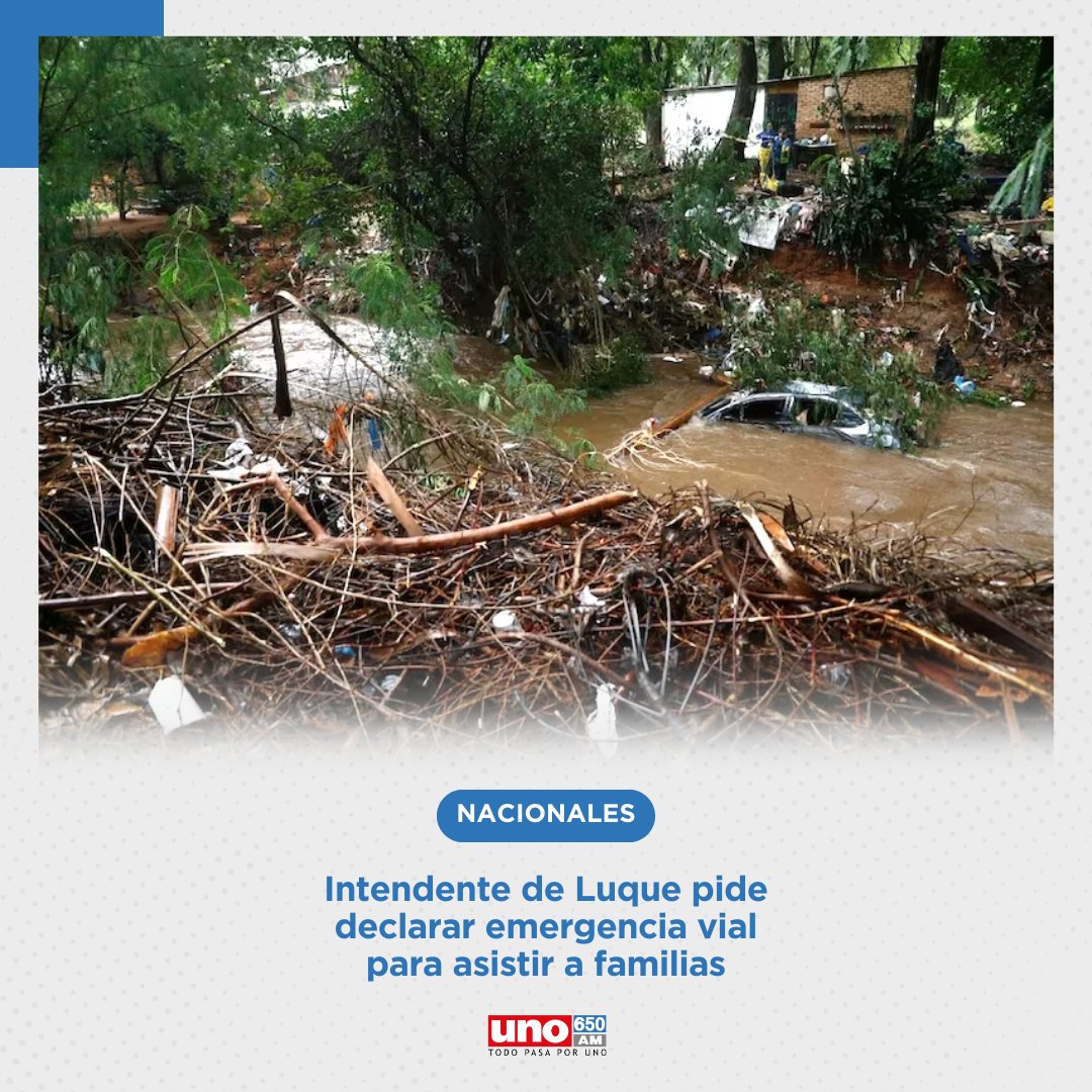 #EsNoticia🔴 | Jefe comunal de Luque pide declarar emergencia vial para asistir a familias 👉El intendente Carlos Echeverría solicitó a la Junta Municipal de Luque aprobar la declaración de emergencia vial, ambiental y social en la ciudad, por el plazo de 120 días. ◾️Esto a fin…