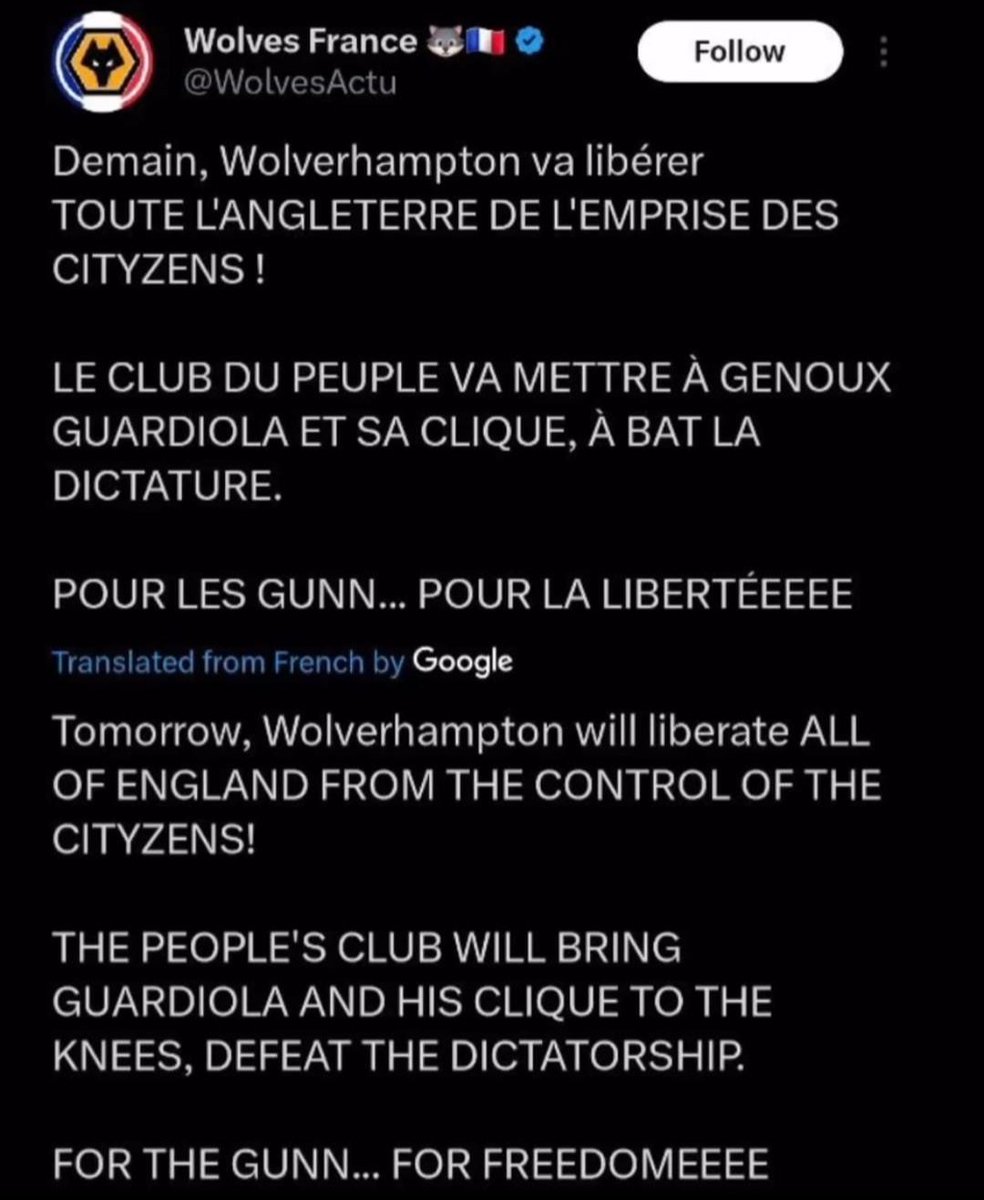 I love this by Wolves French supporters club. This is like a battlecry! 🐺🔴⚪