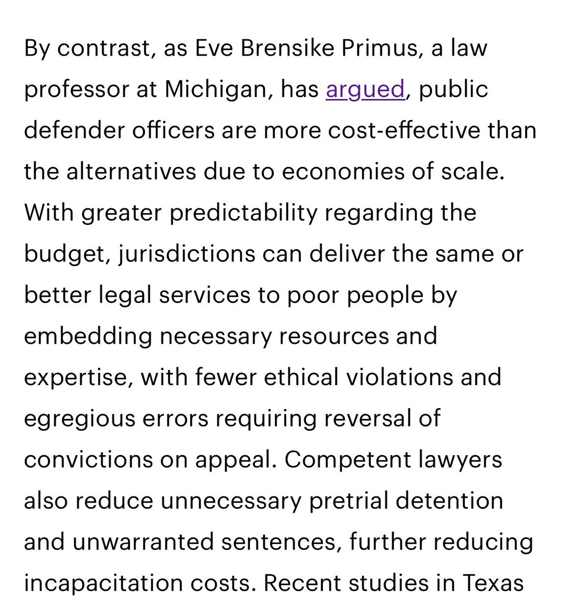 A shout out to @PrimusEve and others doing empirical work on the state of indigent defense
