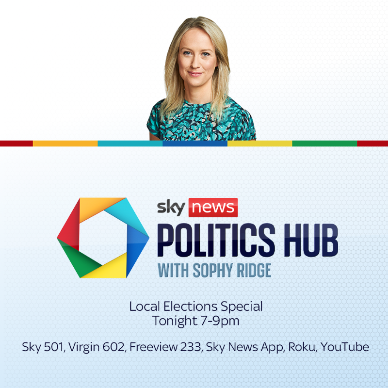 🗳️ Coming up on #PoliticsHub with @SophyRidgeSky… 🔴 Reaction to wins for Labour in West Yorkshire, South Yorkshire, Liverpool City Region, Greater Manchester and London ➕ Latest on the tight mayoral race in the West Midlands ⏰ 7pm 📱 trib.al/qNpFzE6 📺 Sky 501