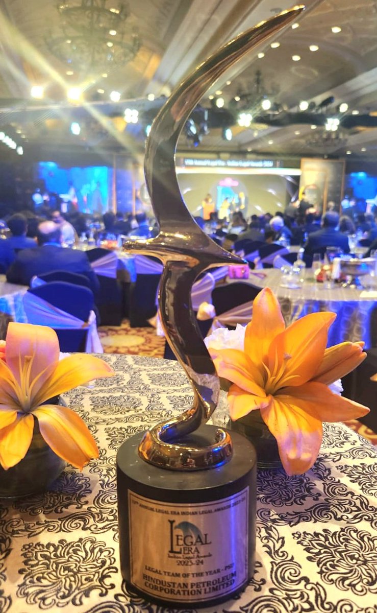 At the 13th Annual Legal Era ~ Indian Legal Awards 2024, HPCL adjudged Winners as the 'Inhouse Legal Team of the Year - PSU.' The award was given by Justice Manmohan, Chief Justice Delhi High Court, Justice Deepak Misra, Retd. CJ Supreme Court in the august presence of Justice…
