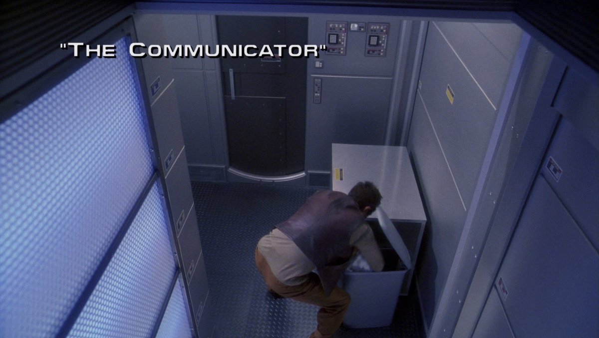 'The Communicator' isn't nearly as effective as 'Dear Doctor', but it does serve much the same purpose as a proto-Prime Directive cautionary tale. It's completely on point in terms of the target #Enterprise aims to hit, but a bit redundant in execution. Grade: B- #TrekRewatch4