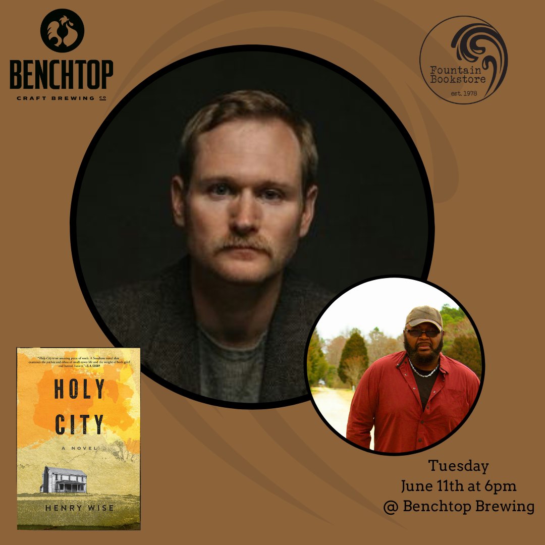 Henry's debut is sure to be a hit! He will be at Benchtop Brewing, one of our newest local friends, and will be chatting about writing with VA favorite, SA Cosby! #debutauthor #authorevent #indiebookstore #thingstodorva #crimefiction #southernfiction fountainbookstore.com/events/37763