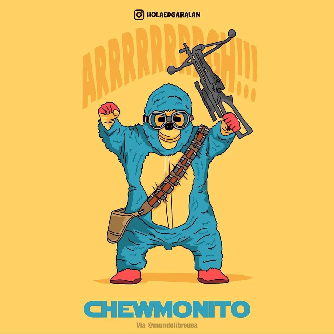 CHEWMONITO! (2023) • Illustration by @holaedgaralan (Mexico City, MX)

#HappyStarWarsDay