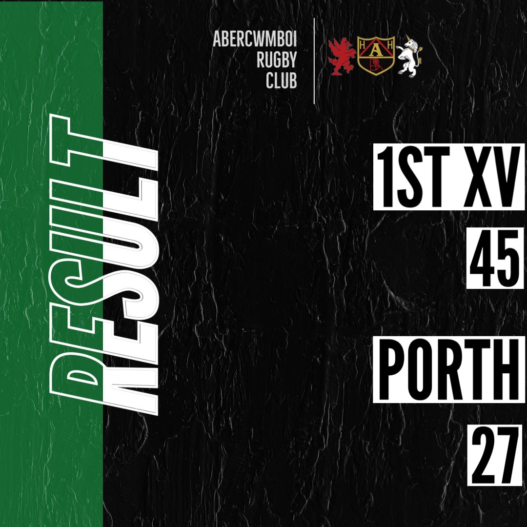 𝙍𝙀𝙎𝙐𝙇𝙏 1st XV 45-27 @porthquinsrfc #TheVillage