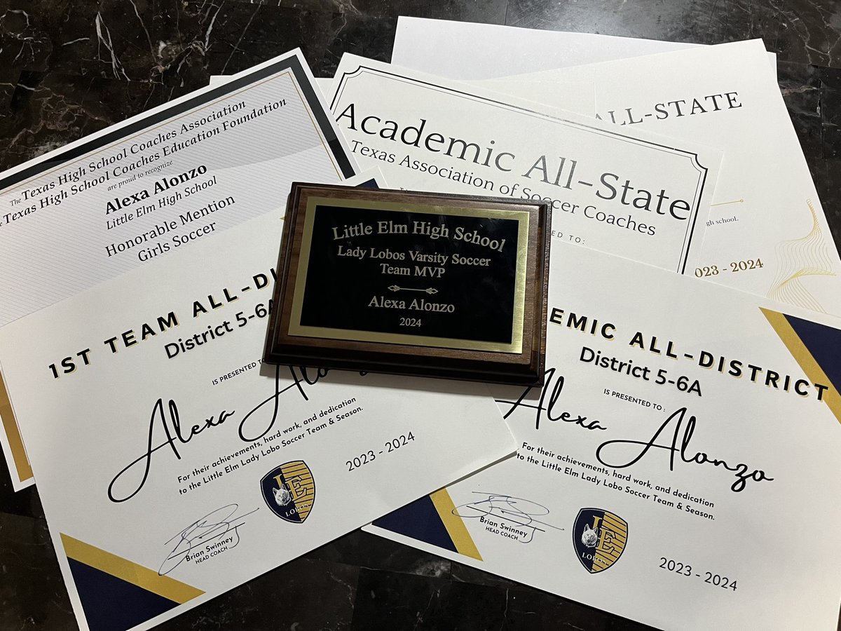 With high school coming to end, i have officially closed off my last season as a high school athlete!Thankful to have been named Team MVP, First team All-District 6A, TASCO &amp; THSCA Academic All-State, and Co-Captain. I am grateful for these past 4 years! Now to the next chapter!!