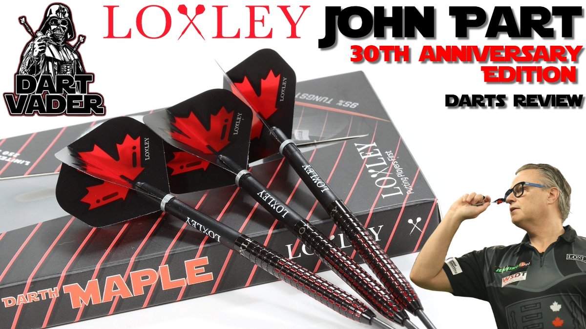 May 4th be with you! A review of the @LoxleyDarts John Part 30th Anniversary Edition darts, limited to 250 sets in each weight, all info in video here: youtu.be/PUd1WUvuBtI