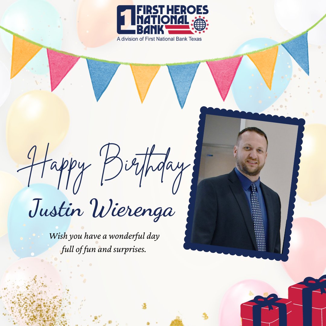 Happy Birthday Justin! Wishing you a day filled with joy, laughter & unforgettable moments. Thank you for being a valued part of our journey! 🎂🎈 
#Servingthosewhoserve #fhnbtx #Firstheroes #happybirthday #celebratingyou #birthdayjoy #teamcelebration #grateforyou